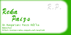 reka paizs business card